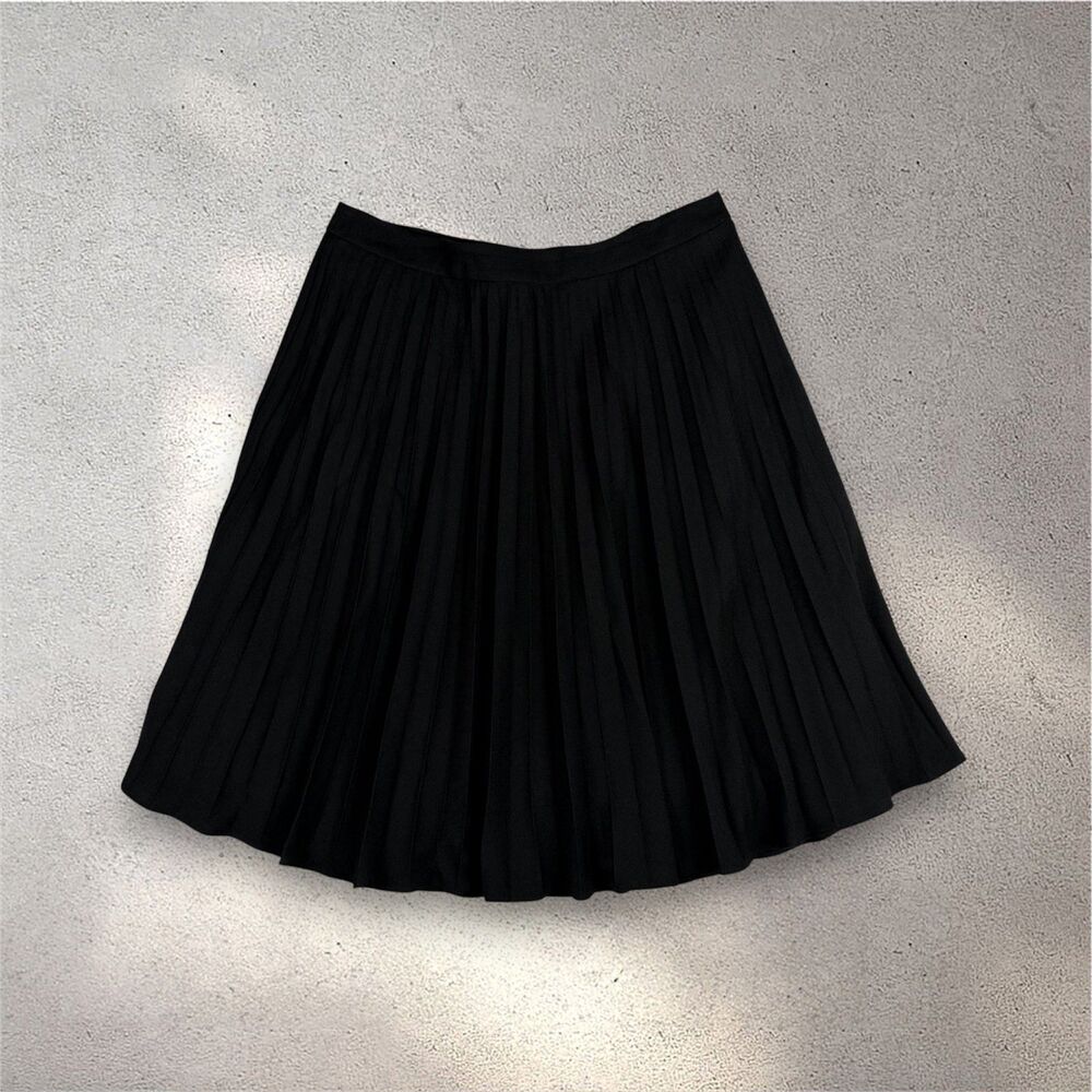 Chic 324 Korean Pleated Skirt Women's L Black Knee-Length Office Academia Formal